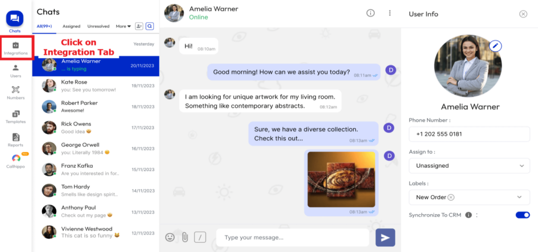 How to Integrate WhatsApp With Pipedrive using ControlHippo?